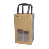 Sac kraft pour 4 bouteilles de bière 25 à 33 cl 15 + 15 x 26 cm, paquet de 10