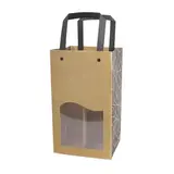 Sac kraft pour 4 bouteilles de bière 25 à 33 cl 15 + 15 x 26 cm, paquet de 10