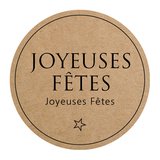 Étiquettes adhésives JOYEUSES FÊTES ø 35 mm - Paquet de 500