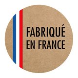 Étiquette adhésive kraft ronde “Fabriqué en France” ø35 mm certifiée FSC – boîte de 500