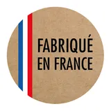 Étiquette adhésive kraft ronde “Fabriqué en France” ø35 mm certifiée FSC – boîte de 500
