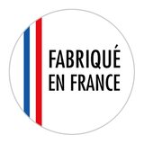 Étiquette adhésive blanche ronde “Fabriqué en France” ø35 mm certifiée FSC – boîte de 500
