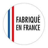 Étiquette adhésive blanche ronde “Fabriqué en France” ø35 mm certifiée FSC – boîte de 500