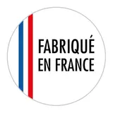 Étiquette adhésive blanche ronde “Fabriqué en France” ø35 mm certifiée FSC – boîte de 500