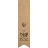 Étiquettes adhésives Bonne dégustation - Brun / Noir - H 13,5 x L 3,5 cm - Paquet de 200