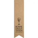 Étiquettes adhésives Bonne dégustation - Brun / Noir - H 13,5 x L 3,5 cm - Paquet de 200