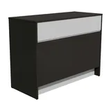 Comptoir Easy noir mat / gris 117 x 51 x 88 cm