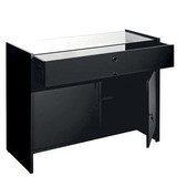 Comptoir vitrine noir mat 118,1 x 50,5 x 88 cm