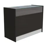 Comptoir vitrine noir mat 118,1 x 50,5 x 88 cm