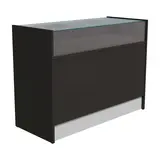 Comptoir vitrine noir mat 118,1 x 50,5 x 88 cm