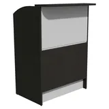 Comptoir d'accueil noir mat / gris 80 x 51 x 112 cm
