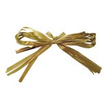 Noeud raphia Or 80 mm attache twist - Paquet de 100