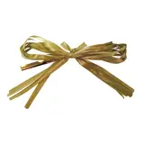 Noeud raphia Or 80 mm attache twist - Paquet de 100