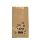 Sac croissant papier kraft brun 14 x 7 x 27 cm Le plaisir gourmand - Sachet viennoiserie - Lot de 1000