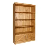 Buffet haut avec caisson et 4 étagères bois massif 119 x 39 x 200 cm brun - Mobilier retail