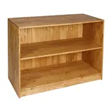 Comptoir d’accueil bas bois massif 119 x 50 x 80 cm - Comptoir magasin bas professionnel