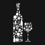 Vitrophanie électrostatique Bouteille et Verre