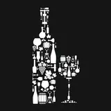 Vitrophanie électrostatique Bouteille et Verre