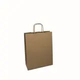 Sac kraft brun poignées torsadées 16 x 7 x 21,5 cm - Sac papier kraft - Paquet de 50