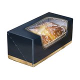 Boîte à bûche à fenêtre noir / or 25 x 11 x H 10 cm - Paquet de 25