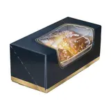 Boîte à bûche à fenêtre noir / or 25 x 11 x H 10 cm - Paquet de 25