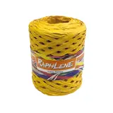Raphia synthétique jaune moutarde effet mat 12,5 mm x 200 m
