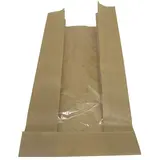 Sachet kraft avec fenêtre 1 kg 14 + 8 x 27 cm - Sac kraft sans poignée - Lot de 1000