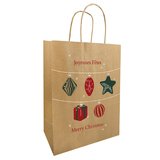 Sacs kraft Joyeuses Fêtes - Sacs kraft spécial Noël