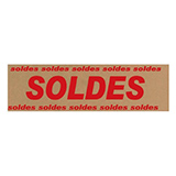 Banderole SOLDES 15 cm x 10 m brun/rouge - Affichage Soldes
