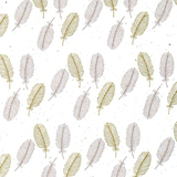 Papier cadeau écologique plumes blanc cassé 70 cm x 25 m 80 g/m² – Le rouleau