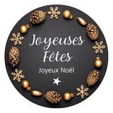 Étiquettes adhésives Joyeuses Fêtes