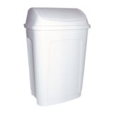 Poubelle à couvercle basculant 50 litres blanc polypropylène