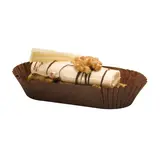Caissette papier ingraissable ovale 115 x 55 x 25 mm - Caissette gâteau - Caissette pâtisserie - Marron / Brun - Lot de 1000