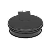 Support sac poubelle avec couvercle en acier 110 litres gris anthracite