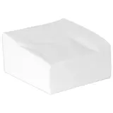 Serviette ouate 2 plis 39 x 39 cm - Serviette jetable - Serviette de table papier - Blanc - Paquet de 100