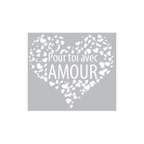 Vitrophanie Pour toi avec AMOUR