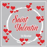 Vitrophanie Saint Valentin 14 février - Affiches St Valentin