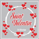 Vitrophanie Saint Valentin 14 février - Stickers vitrines