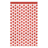 Rideau coeurs rouges 100 x 200 cm - Déco Saint Valentin