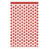Rideau coeurs rouges 100 x 200 cm - Déco Saint Valentin