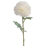 Dahlia blanc sur tige synthétique - Plantes et fleurs artificielles