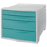 Module de classement 4 tiroirs Esselte Colour'Breeze bleu / blanc 28,1 x 36,5 x 24,4 cm