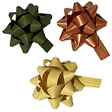 Assortiment étoiles adhésives kaki, cuivre, beige - ø 50 mm - sachet de 50 - Étoiles adhésives, Noeuds à tirer