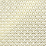 Papier cadeau Rétro couché blanc 30 cm x 50 m, blanc / or, 80 g/m²