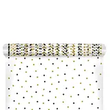 Film fleuriste - Film polypropylène à pois or et noir 80 cm x 120 m 40µ