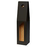 Coffret bouteille de vin avec poignée et fenêtre - 1 bouteille - noir - 9 x 9 x 38 cm - Paquet de 50