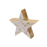 Étoile en bois avec motif laqué - Petit modèle - Décors à poser