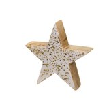 Étoile en bois avec motif laqué - Grand modèle - Décors à poser