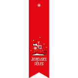 Étiquettes adhésives pour sacs Joyeuses fêtes - Étiquettes cadeaux Noël