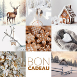 Bon cadeau de Noël Hansel 12x12 cm avec Enveloppe adhésive – Paquet de 12 - Bons cadeaux Noël